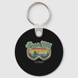 Park City Utah Retro Ski Resort Vintage Skiing Vac Keychain
