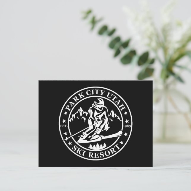 Park city Utah ski resort Holiday Postcard (Standing Front)
