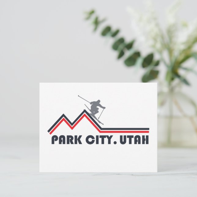 Park city Utah ski resort Holiday Postcard (Standing Front)