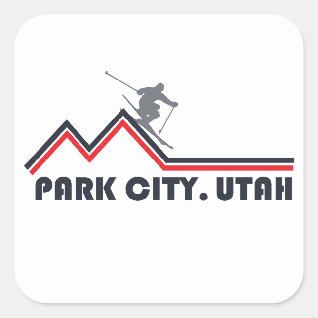 Park city Utah ski resort Square Sticker (Front)