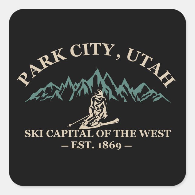 Park city Utah ski resorts Square Sticker (Front)
