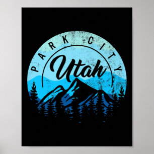 Park City Utah Ski Skiing Snowboarding Skier Snow Poster
