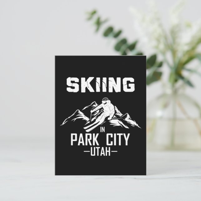 Park City Utah skiing Postcard (Standing Front)