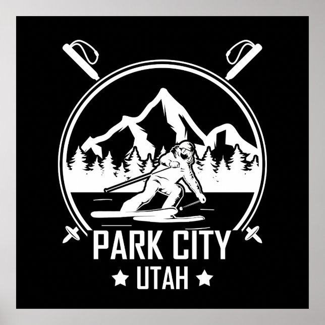 Park City Utah skiing Poster (Front)
