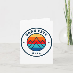 Park City Utah Skiing Snowboarding Ski Family Trip Card