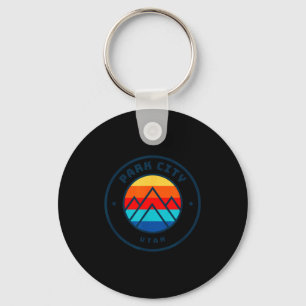 Park city utah skiing snowboarding ski family trip keychain