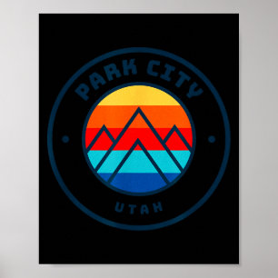 Park city utah skiing snowboarding ski family trip poster