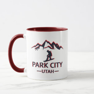 Park city Utah snowboarding Mug