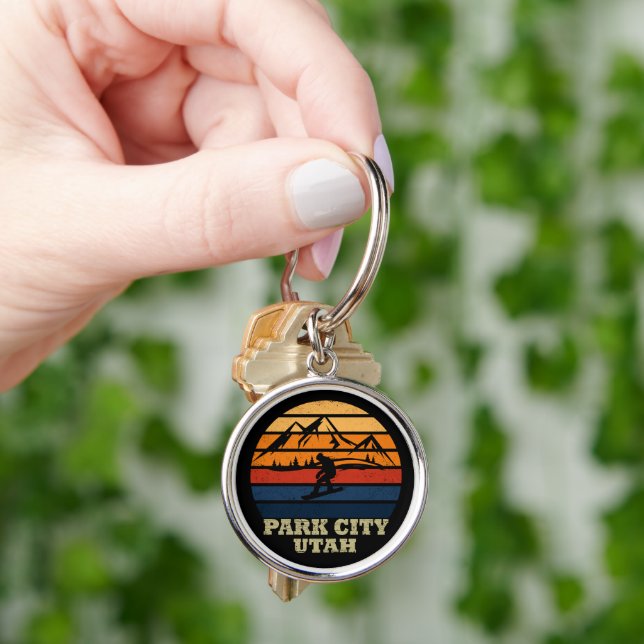 Park city Utah vintage Keychain (Hand)