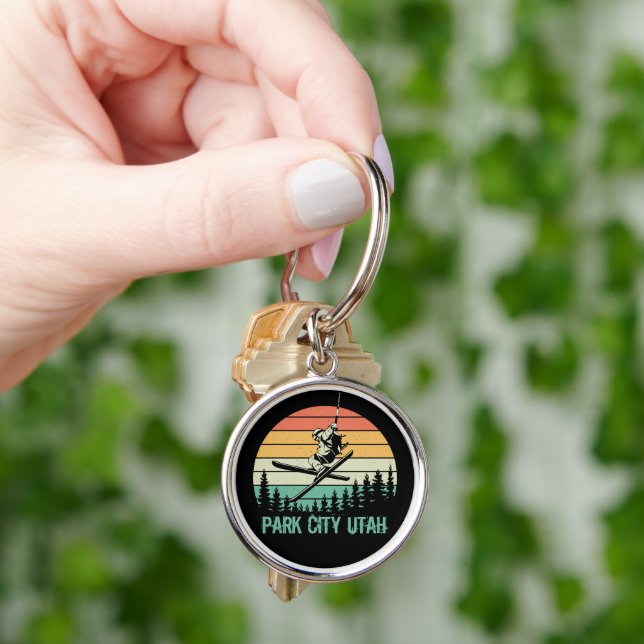 Park city Utah vintage Keychain (Hand)