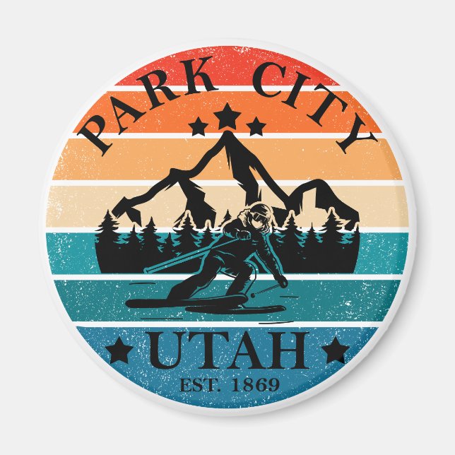 Park city Utah vintage Magnet (Front)