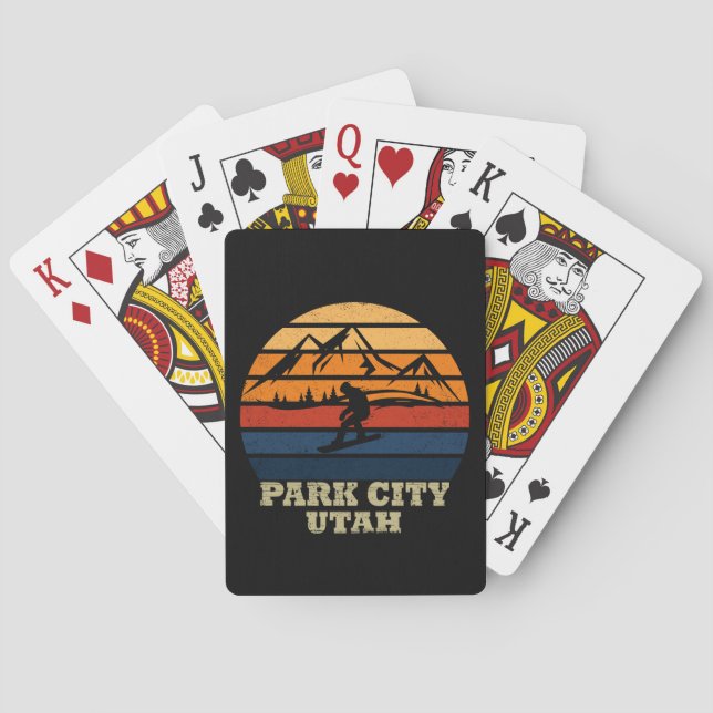 Park city Utah vintage Playing Cards (Back)