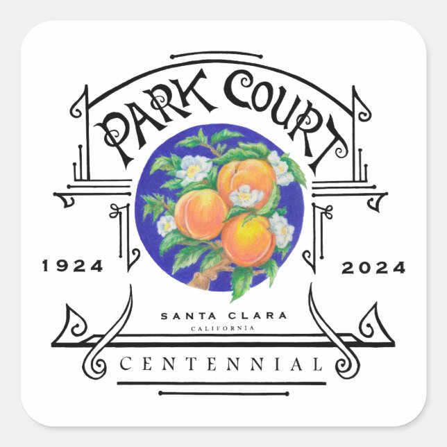 Park Court Centennial Square Sticker (Front)