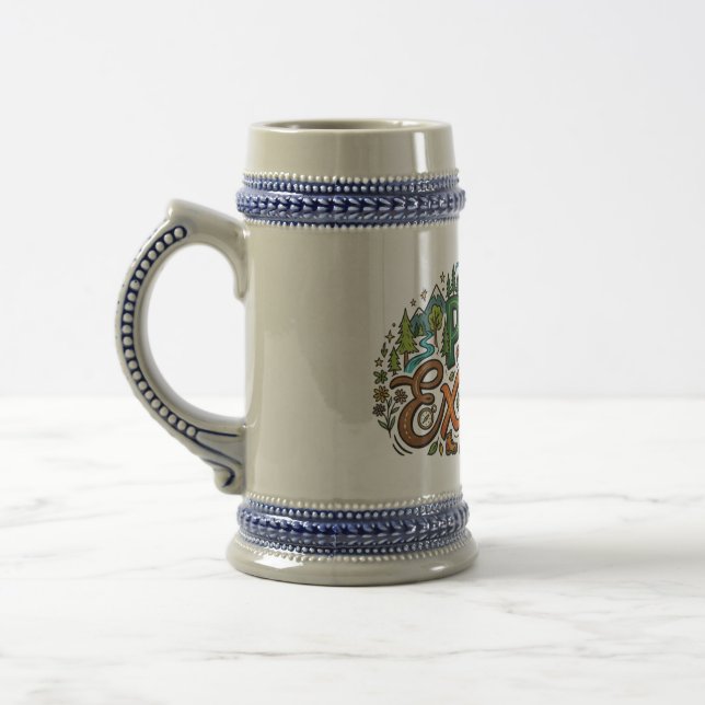 Park Explorer – Adventure Nature T-Shirt Beer Stein (Left)