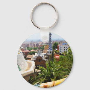 Park Guell in Barcelona, Spain Keychain