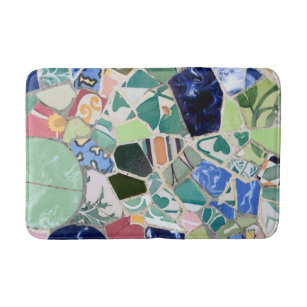 Park Guell mosaics Bath Mat