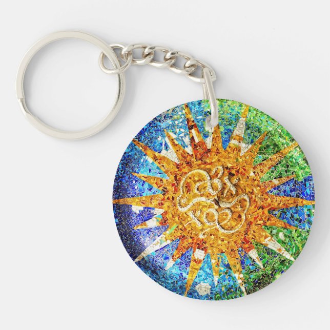 Park Guell mosaics keychain (Front)