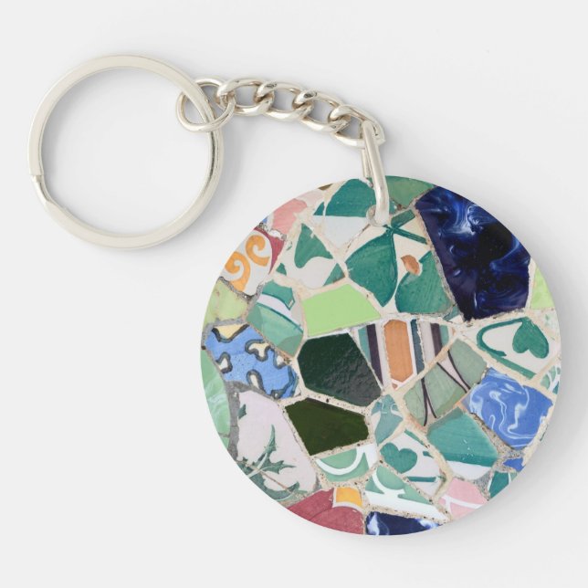 Park Guell mosaics keychain (Front)
