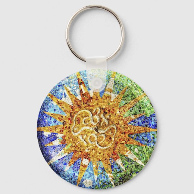 Park Guell mosaics Keychain (Front)