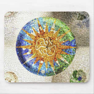 Park Guell mosaics Mousepad