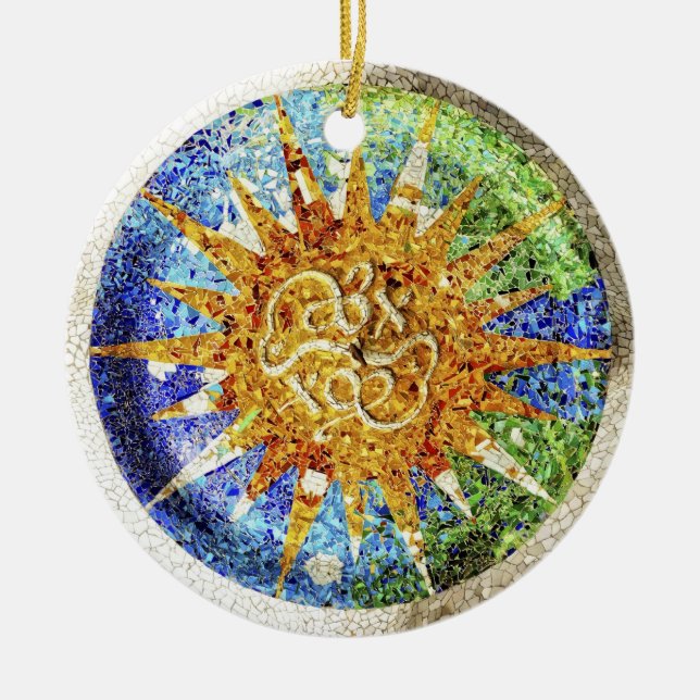 Park Guell mosaics Ornament (Front)