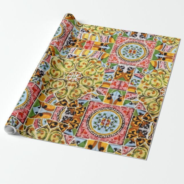 Park Guell mosaics Wrapping Paper (Unrolled)