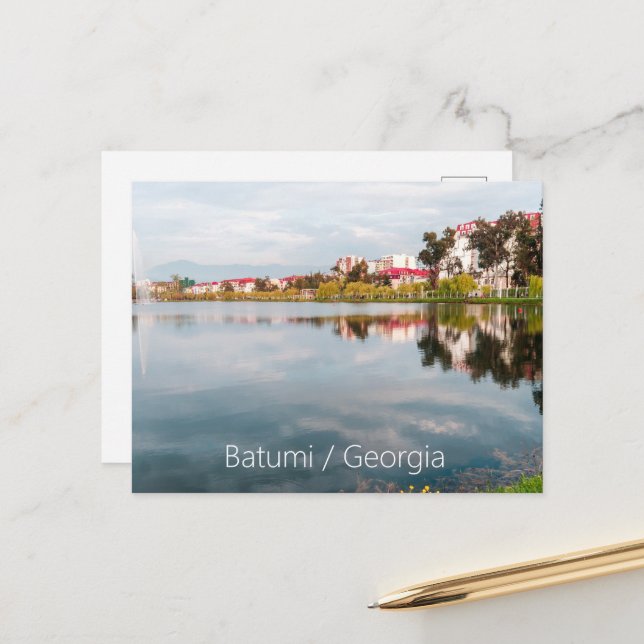 Park in Batumi  Postcard (Front/Back In Situ)