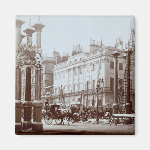 Park Lane being decorated for Queen Victoria's Dia Magnet