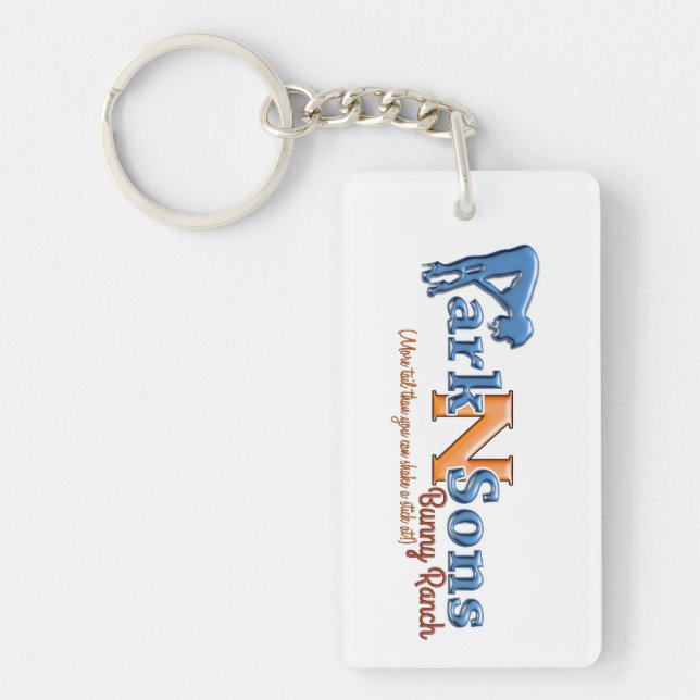 Park N Sons Humour Bunny Ranch Keychain (Front)