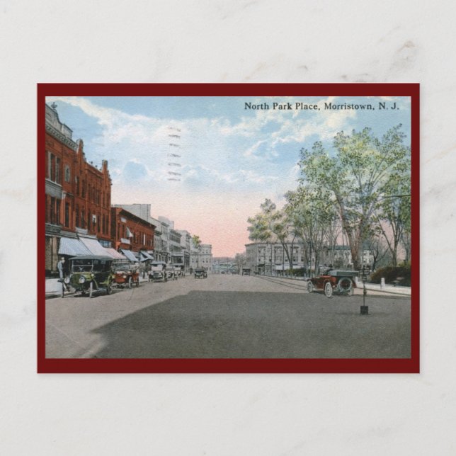 Park Place, Morristown NJ 1915 Vintage Postcard (Front)