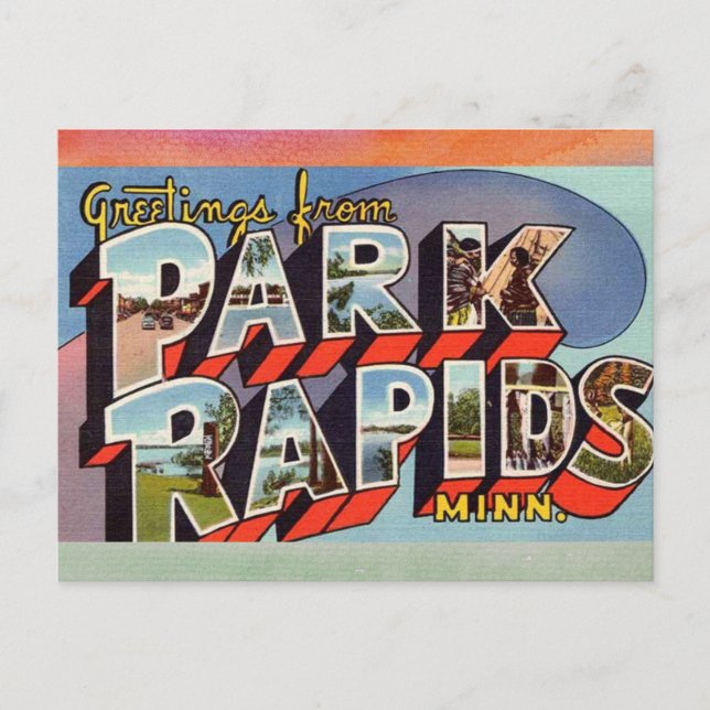 Park Rapids Minnesota Vintage Travel Postcard (Front)