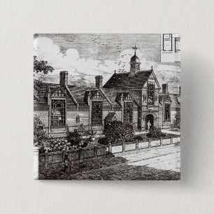 Park Road, Hampstead, from 'The Building News' 2 Inch Square Button