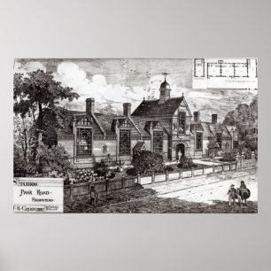 Park Road, Hampstead, from 'The Building News' Poster