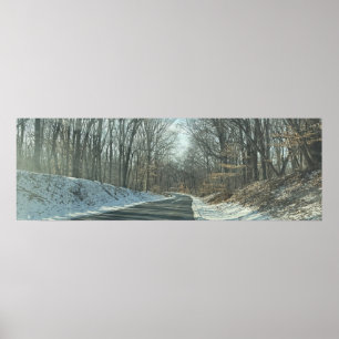 Park Roadway in Winter Poster