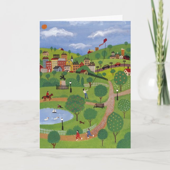 Park scenery customizable card (Front)
