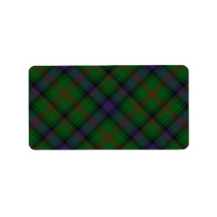 Park tartan green blue plaid label