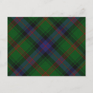 Park tartan green blue plaid postcard