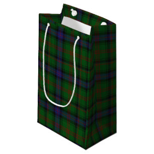 Park tartan green blue plaid small gift bag