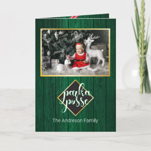 Parka Posse Barn Bois Carte de Noël Rustique