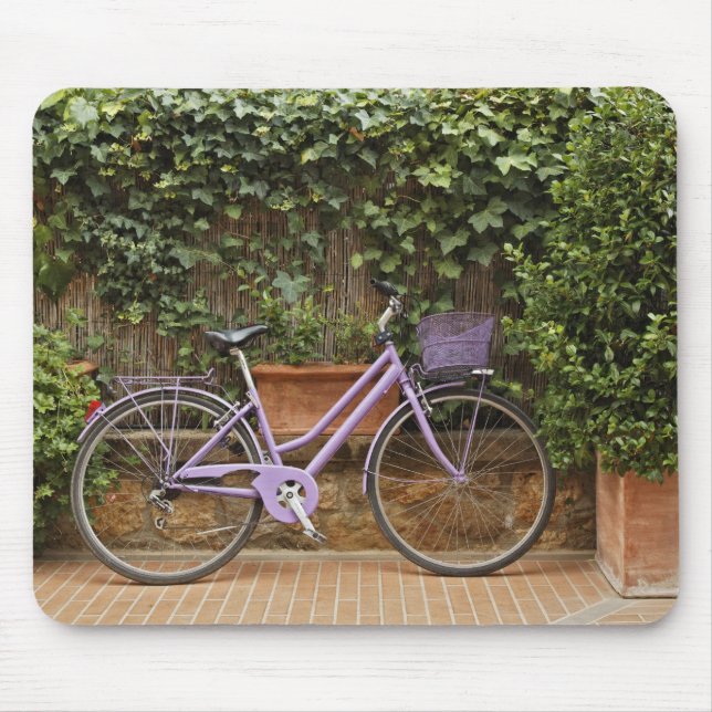 Parked bicycle, Pienza, Italy, Tuscany Mouse Pad (Front)