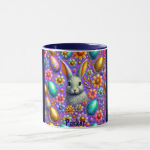 PARKER ~ EASTER BUNNY Oeufs Fleurs ~ Mug