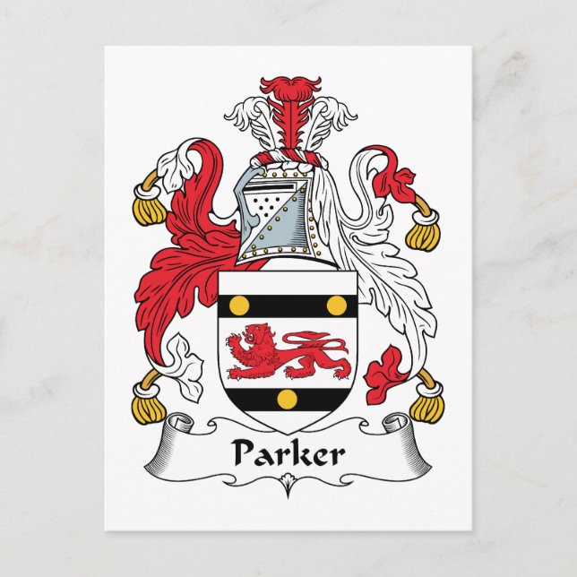 Parker Family Crest Postcard (Front)