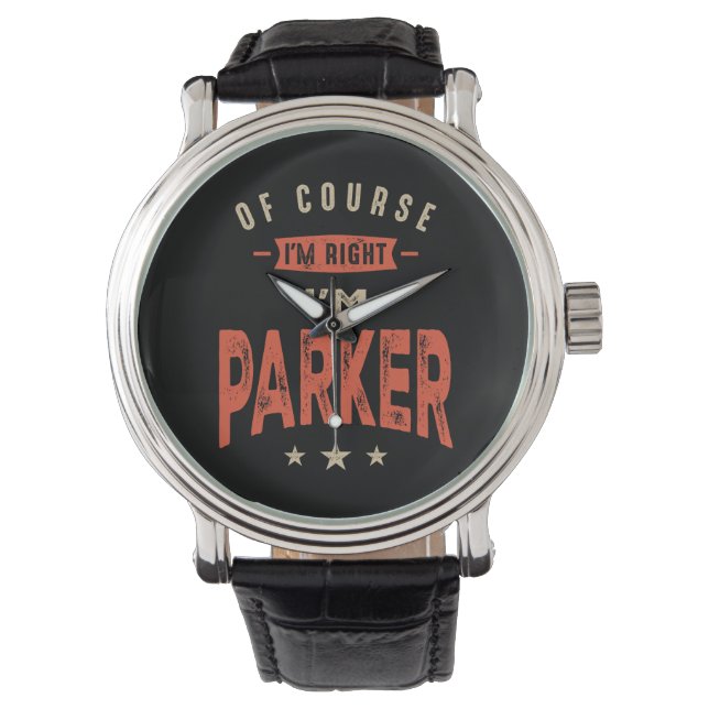 Parker Name Funny Personalized Birthday Parker Watch (Front)