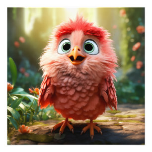 Parker - The Red Cardinal Chick Photo Print