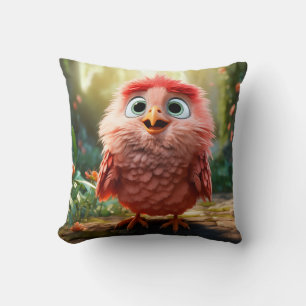 Parker - The Red Cardinal Chick Throw Pillow