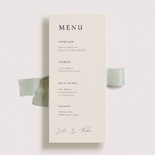 Parker Wedding Dinner Menu