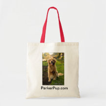 ParkerPup tote with red handle
