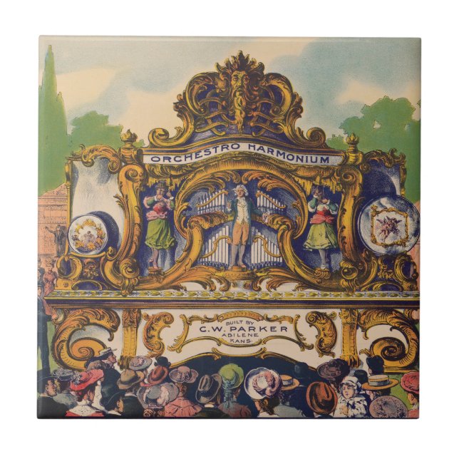 Parker's Band Organs, Famous For Beauty And Tone Tile (Front)