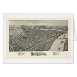 Parkersburg, carte panoramique de WV - 1899