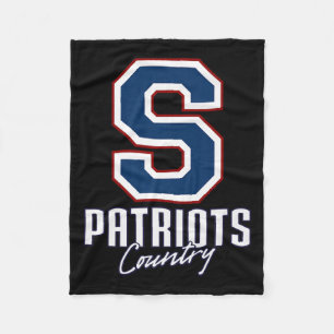 Parkersburg South Patriots Logo Country Hs Fleece Blanket